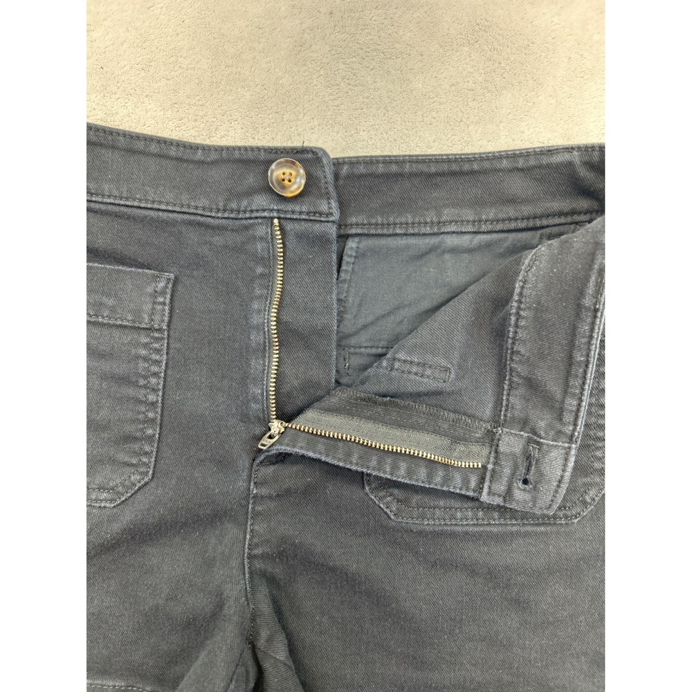 LOFT Shorts Women 6 Black The Palmer Utility Cotton Stretch Patch Pocket - Picture 3 of 8